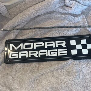Mopar Black and White Garage Wall Sign
